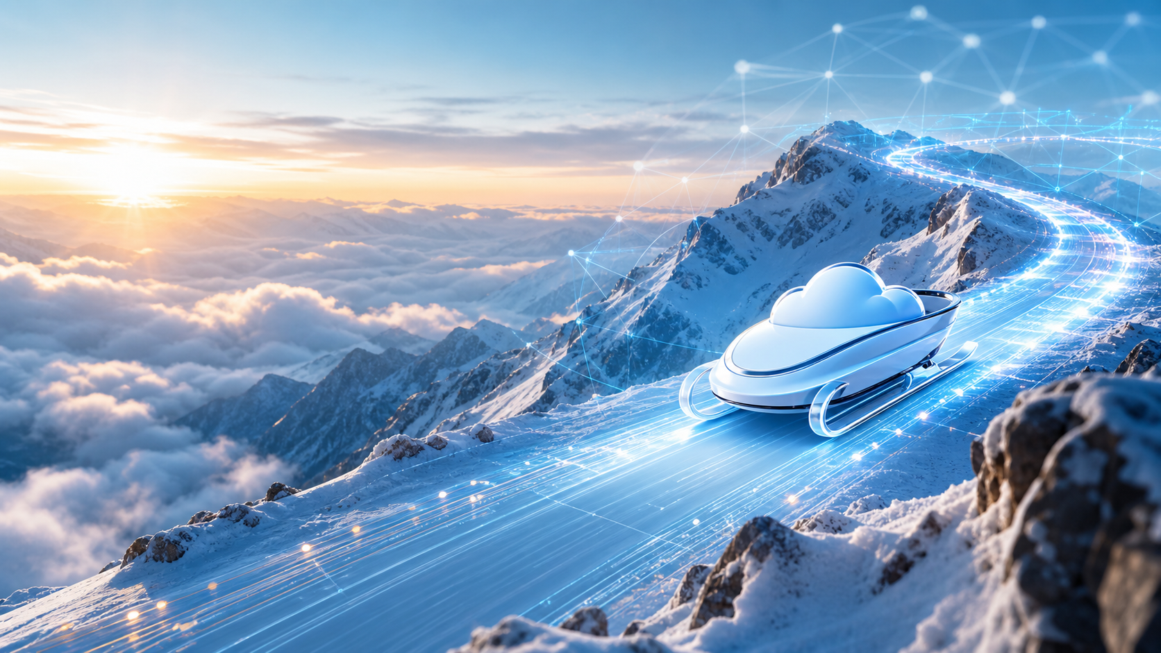 雪橇云 SledCloud 稳定节点订阅与云网络加速示意图